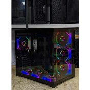 Resim Game In Game Dream Siyah 7X12CM Argb Fanlı Akvaryum Kasa 