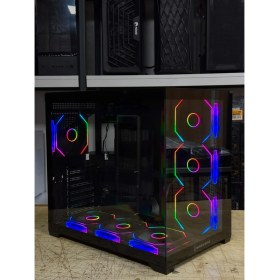 Resim Game In Game Dream Siyah 7X12CM Argb Fanlı Akvaryum Kasa 