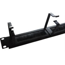 Resim Kastap Rack Kabinet 1u 19'' 4 Kancalı Fırçalı Organizer Kablo Düzenleyici 