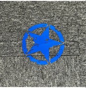 Resim 11x11 Cm-kırık Beş Köşeli Yıldız Araba Çıkartmaları Mavi 