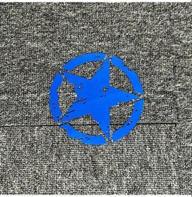 Resim 11x11 Cm-kırık Beş Köşeli Yıldız Araba Çıkartmaları Mavi 