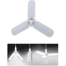 Resim Pervane Şeklinde Katlanabilir Led Ampul 3 Kollu Ayarlanabilir 40 