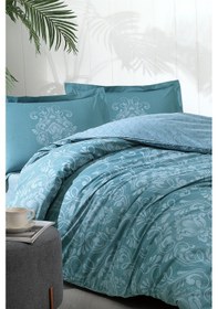 Resim Ranforce Nevresim Takımı Çift Kişilik Antico Petrol 