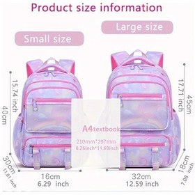 Resim Oldfriend 2024 Kızlar İçin Pembe Büyük Boy Renkli Sırt Çantası Kelebek Desenli Ayarlanabilir Askı Pembe 