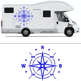 Resim Melek Pazarı 60 X 60 Cm Pusula Off Road Sticker Uyumlu 