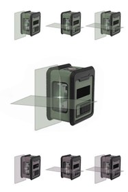 Resim MOONSHOP Mini Boy Kırmızı 2 Köşe Pilli Dikey Ve Yatay Işık Lazer Çizgi Hizalama Makinesi. 