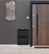Resim KASER Metal Ayakkabılık 2'li Siyah 