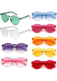 Resim Oval Şekilli Çerçevesiz Parti Gözlüğü 6 Renk 6 Adet 