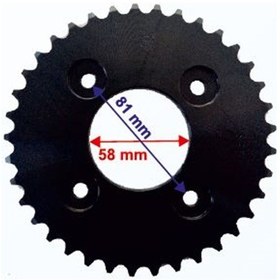 Resim HONDA İNNOVA UYUMLU ARKA DİŞLİ 420-37T İÇ 58 MM ÖM SİYAH 