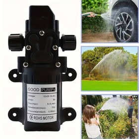 Resim Yüksek Basınçlı Kendi Kendine Emişli Diyafram Su Pompası, 6L/Dak Akış Hızı Otomatik Anahtarlı - Tarımsal Kullanım İçin Dayanıklı ve Güvenli 