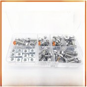 Resim Hombey Gb9074.13 304/201 Paslanmaz Çelik Çapraz Dış Altıgen Üçlü Kombinasyon Seti Vida Ve Dikdörtgen Somun M6 6 Boyut - Mekanik Ve Endüstriyel Ekipmanlar İçin Dayanıklı Ve Güvenilir 