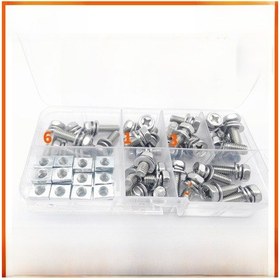 Resim Hombey Gb9074.13 304/201 Paslanmaz Çelik Çapraz Dış Altıgen Üçlü Kombinasyon Seti Vida Ve Dikdörtgen Somun M6 6 Boyut - Mekanik Ve Endüstriyel Ekipmanlar İçin Dayanıklı Ve Güvenilir 