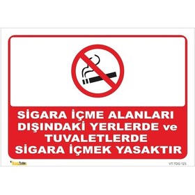Resim Sigara Içme Alanın Dışında Sigara Içme - Isg Levhası 
