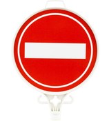 Resim Üstün Yuvarlak Uyarı Levhası Giriş Olmayan Yol Tek Yön 