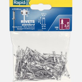 Resim Rapid Perçin 3,2X8 mm Alu Poşet 100 Adet 