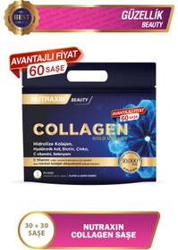 Resim Nutraxin Collagen 60 Saşe 10.000 Mg Tip 1 Tip 3 Ananas Aromalı Avantajlı Çanta Set 60 Günlük Kullanım 