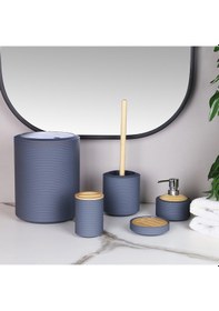 Resim Arow Banyo Seti Zoey 5 Parça Akrilik Gri Tr-4402 Gri 