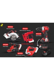 Resim RDX PRO2 AKÜLÜ SET PLANYA DEKUPAJ ZIMBA ÇİVİ TABANCASI AKÜLÜ MATKAP 30PCS 