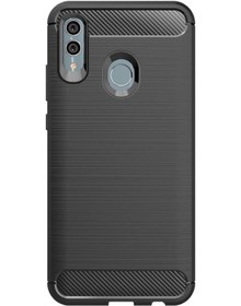 Resim Microcase Huawei Honor 10 Lite Brushed Carbon Fiber Silikon Tpu Kılıf - Siyah 