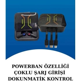 Resim Wireless Şarjlı Akıllı Saat ve Dijital Göstergeli Kablosuz Bluetooth Kulaklık Nabız Ölçer 