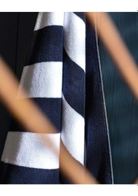 Resim Madame Coco Hector Plaj Havlusu - Beyaz/lacıvert - 80x160 Cm 1kpljh012180x160 Cm-beyaz/lacivert 