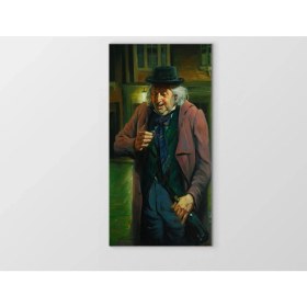 Resim Deniz Çerçeve Yaşlı Adam Tablosu-Çerçevesiz - 50 x 90 cm 