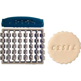 Resim Cesil Italik 4'lü Set Alfabe Kurabiye Kaşesi 