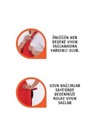 Resim Star Ayar Askılı Havlulu 4lü Mutfak Önlüğü Seti Eldiven Tutacak Kırmızı-siyah-siyah 