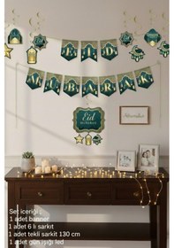 Resim Ramazan Süsleri Banner Sarkıt Ve Led Seti Eid Mubarak Set 