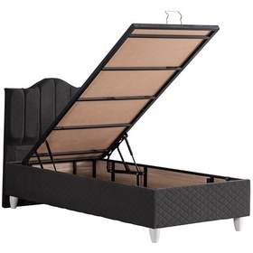 Resim Trend İkili Set, Trend Tek Kişilik Baza Başlık Seti Antrasit 90 x 190 