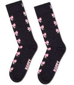 Resim Happy Socks Kadın Siyah Desenli Pamuklu Çorap - Pembe / 36-40 
