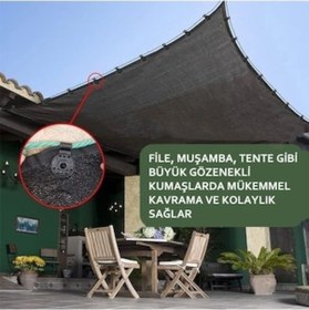 Resim Sivor 10 Adet File Branda Karavan Çadırı Muşamba Klipsi 