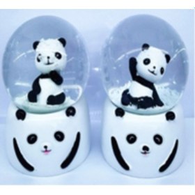 Resim Siyah-Beyaz Panda Kar Küresi Orta Boy 