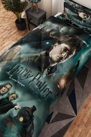 Resim BelezaHome Büyücülük Harry Potter Desenli Tek Kişilik Çocuk Yorganı Uyku Seti 