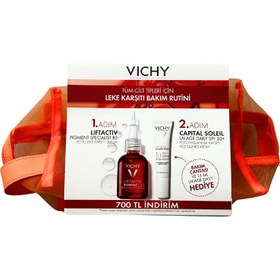 Resim Vichy Liftactiv Pigment Specialist B3 Serum + Capital Soleil SPF50+ Güneş Kremi Çantalı Set 