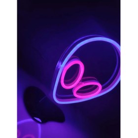 Resim Uzaylı Allien Neon LED Masa Lambası 