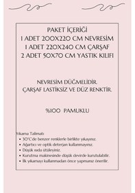 Resim Çift Kişilik Ranforce Nevresim Takımı %100 Pamuklu Şimal Mavi 