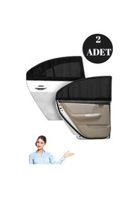 Resim 2 Adet Oto Araç Araba Güneşlik Yan Cam Perde Yancam Güneşliği 