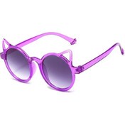 Resim Moonbıffy Sevimli Hayvan Desenli Çocuk Güneş Gözlüğü - Uv Koruma - Klasik Modelwhıte51gri Gri 