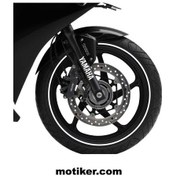 Resim Yamaha Motosiklet Amortisör Beyaz Sticker Etiket 
