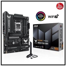 Resim Asus Tuf Gamıng B850-plus Wıfı, 4xddr5, 3x M.2, Hdmı, Dp, Type-c, Wi-fi 7, Bluetooth V5.4, Am5 Soket 