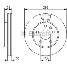 Resim Bosch Fren Diski Ön [5D 296Mm] Malıbu 2.4 12 Le9 