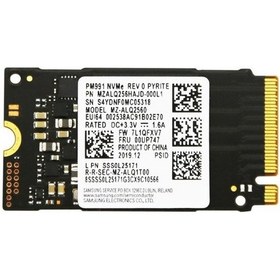 Resim Samsung PM991 MZ-ALQ2560B 256 GB PCIe 3.0 x4 NVMe M.2 2242 SSD 