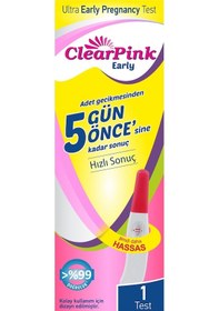 Resim Clear Pink Early Ultra Erken Gebelik Testi 1 Test 