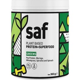 Resim Saf Bitkisel Protein + Superfood Greens Mix 360 Gr 