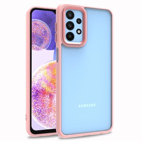 Resim Pilanix Samsung Galaxy A23 Kılıf Silikon Kenarlı Arkası Şeffaf Flora Kapak 