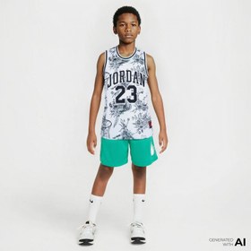 Resim Nike Jordan 23 Printed Çocuk Beyaz Basketbol Forması 