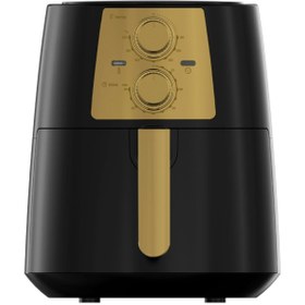 Resim Luxell Fast Fryer Xl Fritöz Black Gold Fc5937 Air Fryer Fastcook Colour Series 