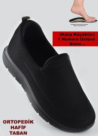 Resim MYSSTORE Tam Hafif Taban Erkek Spor Ayakkabı Yazlık Hafif Taban Siyah 