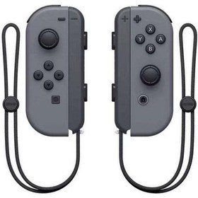 Resim Maiyame Nintendo Switch Joycon Sol Sağ Kulp Kablosuz Bluetooth Oyun Kumandası Uzaktan Uyandırma Elektrik Gri Siyah + Askılı Çift 